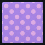 Dessous-de-verre En Pierre Pois Lilac sur periwinkle<br><div class="desc">Pois Lilac sur periwinkle</div>