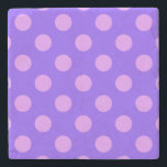 Dessous-de-verre En Pierre Pois Lilac sur periwinkle<br><div class="desc">Pois Lilac sur periwinkle</div>