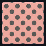 Dessous-de-verre En Pierre Pois noirs à la pêche<br><div class="desc">Pois noirs à la pêche</div>