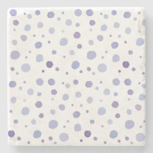 Dessous-de-verre En Pierre pois peint à la main