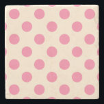 Dessous-de-verre En Pierre Pois roses à la crème<br><div class="desc">Pois roses à la crème</div>