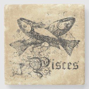 Dessous-de-verre En Pierre Poissons Zodiac vintages