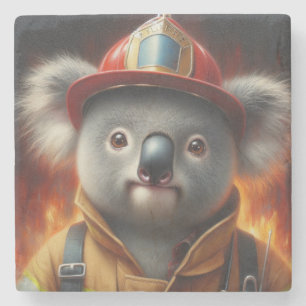 Dessous-de-verre En Pierre Pompier Koala