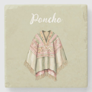 Dessous-de-verre En Pierre Poncho Rose Avocat Menthe