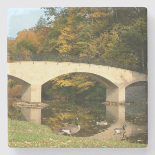 Dessous-de-verre En Pierre Pont arc-en-ciel en automne au Grove City College
