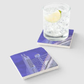 Dessous-de-verre En Pierre Pont Blue Jiefang (Côté)