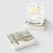 Dessous-de-verre En Pierre pont d'hiver (Côté)