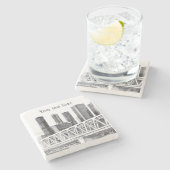 Dessous-de-verre En Pierre Pont du métro (Côté)