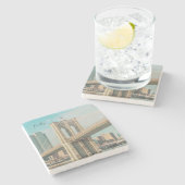 Dessous-de-verre En Pierre Pont New York Brooklyn (Côté)