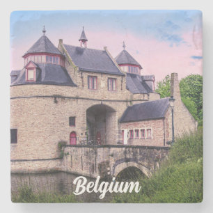 Dessous-de-verre En Pierre Porte historique de la ville à Bruges Carré
