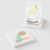Dessous-de-verre En Pierre Porteur d'eau Aquarius moderne Zodiac (Côté)