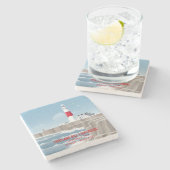 Dessous-de-verre En Pierre Portland Bill Lighthouse (Côté)