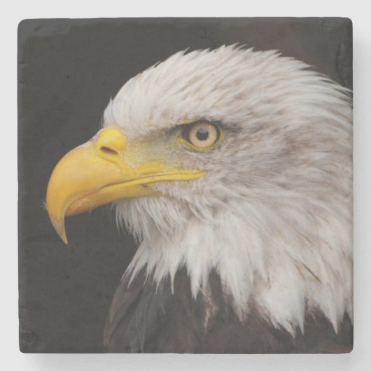 Dessous-de-verre En Pierre Portrait d'aigle (Devant)