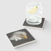 Dessous-de-verre En Pierre Portrait de Bald Eagle (Côté)