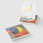 Dessous-de-verre En Pierre Portrait d'un arc-en-ciel Lorikeet (Côté)