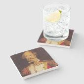 Dessous-de-verre En Pierre Portrait d'un général militaire du XIXe siècle (Côté)