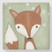 Dessous-de-verre En Pierre Portrait Fox (Devant)
