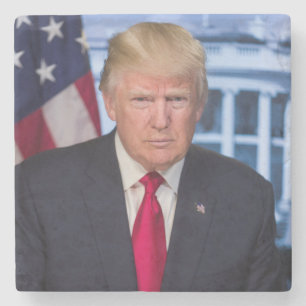 Dessous-de-verre En Pierre Portrait officiel de Donald Trump