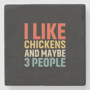 Dessous-de-verre En Pierre Poulet J'Aime Les Poulets