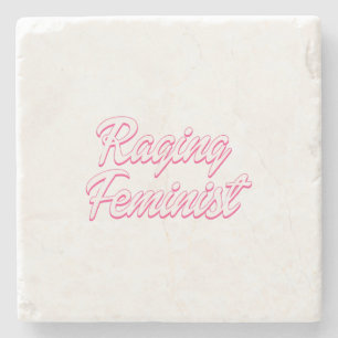 Dessous-de-verre En Pierre Poupée féministe en colère