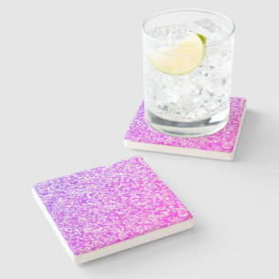 Dessous-de-verre En Pierre Pourpre-Éclaboussure-Accent-Dessous de verre