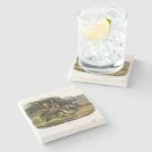 Dessous-de-verre En Pierre Prairie Wolf (Côté)