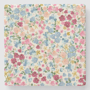 Dessous-de-verre En Pierre pré du milieu de l'été, motif plante en fleurs.