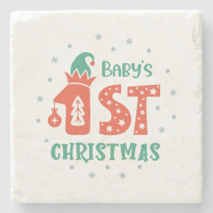 Dessous-de-verre En Pierre Premier Noël du bébé
