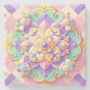 Dessous-de-verre En Pierre printemps coloré/Pâques/pastel princesse