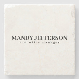 Dessous-de-verre En Pierre Professionnel élégant moderne minimaliste ajoutez 