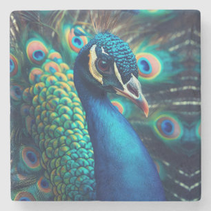 Dessous-de-verre En Pierre Profil Peacock