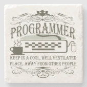 Dessous-de-verre En Pierre Programmeur (Devant)