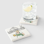 Dessous-de-verre En Pierre "Prost !" (Côté)
