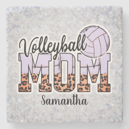 Dessous-de-verre En Pierre Proud Volleyball Maman - Service Up Support (Devant)