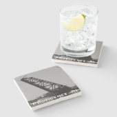 Dessous-de-verre En Pierre Providence, RI 'Stuck-Up Bridge' (Côté)