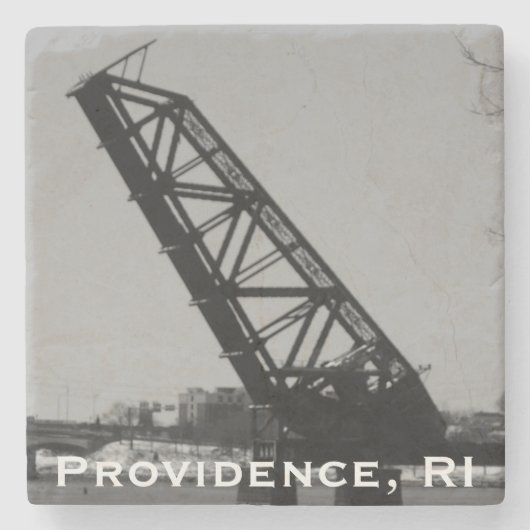 Dessous-de-verre En Pierre Providence, RI 'Stuck-Up Bridge' (Devant)