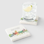 DESSOUS-DE-VERRE EN PIERRE PS D'HORIZON DE MASSACHUSETTS DE BOSTON - (Côté)