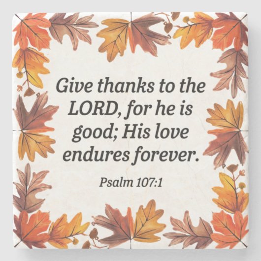 Dessous-de-verre En Pierre Psaume 107:1 (Devant)