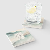 Dessous-de-verre En Pierre Psaume 23"4 Il Restaure Ma Croix De L'Âme (Côté)