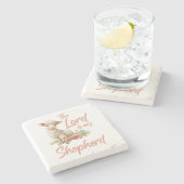 Dessous-de-verre En Pierre Psaumes 23 Le Seigneur Est Mon Pasteur Foi Chrétie (Côté)