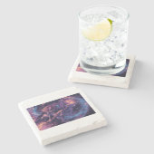 Dessous-de-verre En Pierre psychedelic witch coaster (Côté)