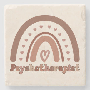 Dessous-de-verre En Pierre Psychothérapeute Boho Rainbow