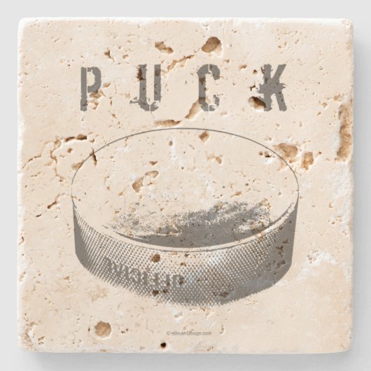 Dessous-de-verre En Pierre PUCK (Hockey) (Devant)