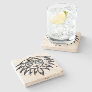 Dessous-de-verre En Pierre Pueblo Sun Native American