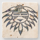 Dessous-de-verre En Pierre Pueblo Sun Native American (Devant)