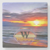 Dessous-de-verre En Pierre Puerto Sunset 1739 (Devant)