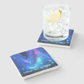 Dessous-de-verre En Pierre Qaanaaq - Lumières du Nord (Côté)