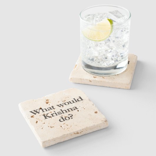 Dessous-de-verre En Pierre que ferait krishna (Côté)