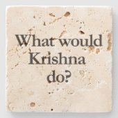 Dessous-de-verre En Pierre que ferait krishna (Devant)