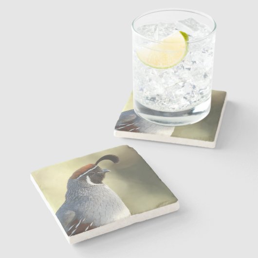 Dessous-de-verre En Pierre Queue masculine (Côté)